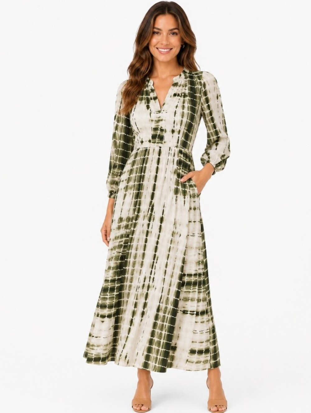Soft Surroundings | Dresses | Soft Surroundings Tiedye Long Sleeve Maxi Dress Boho Chic Petite Med